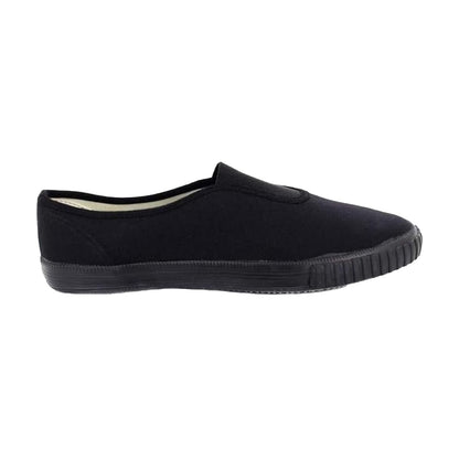 Black - Back - Dek Unisex Adult Elasticated Gusset Plimsolls