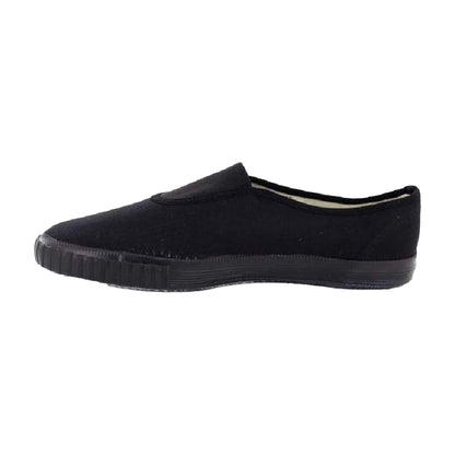 Black - Side - Dek Unisex Adult Elasticated Gusset Plimsolls