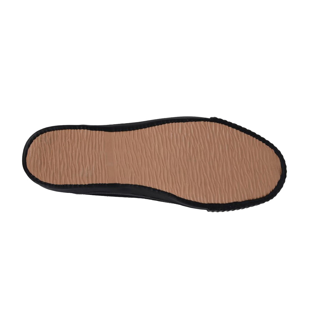 Black - Back - Dek Childrens-Kids Elasticated Gusset Plimsolls