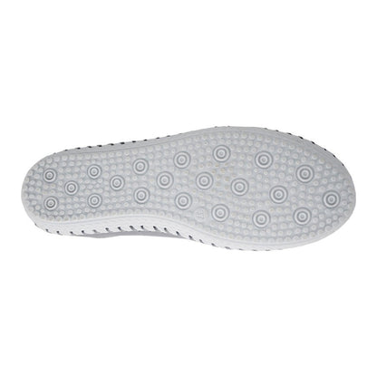 Grey - Back - Mod Comfys Womens-Ladies Softie Leather Loafers