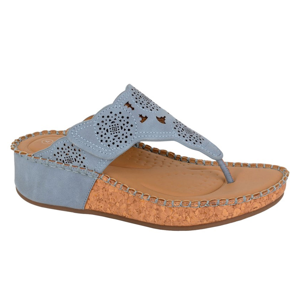 Blue - Front - Cipriata Womens-Ladies Corina PU Sandals
