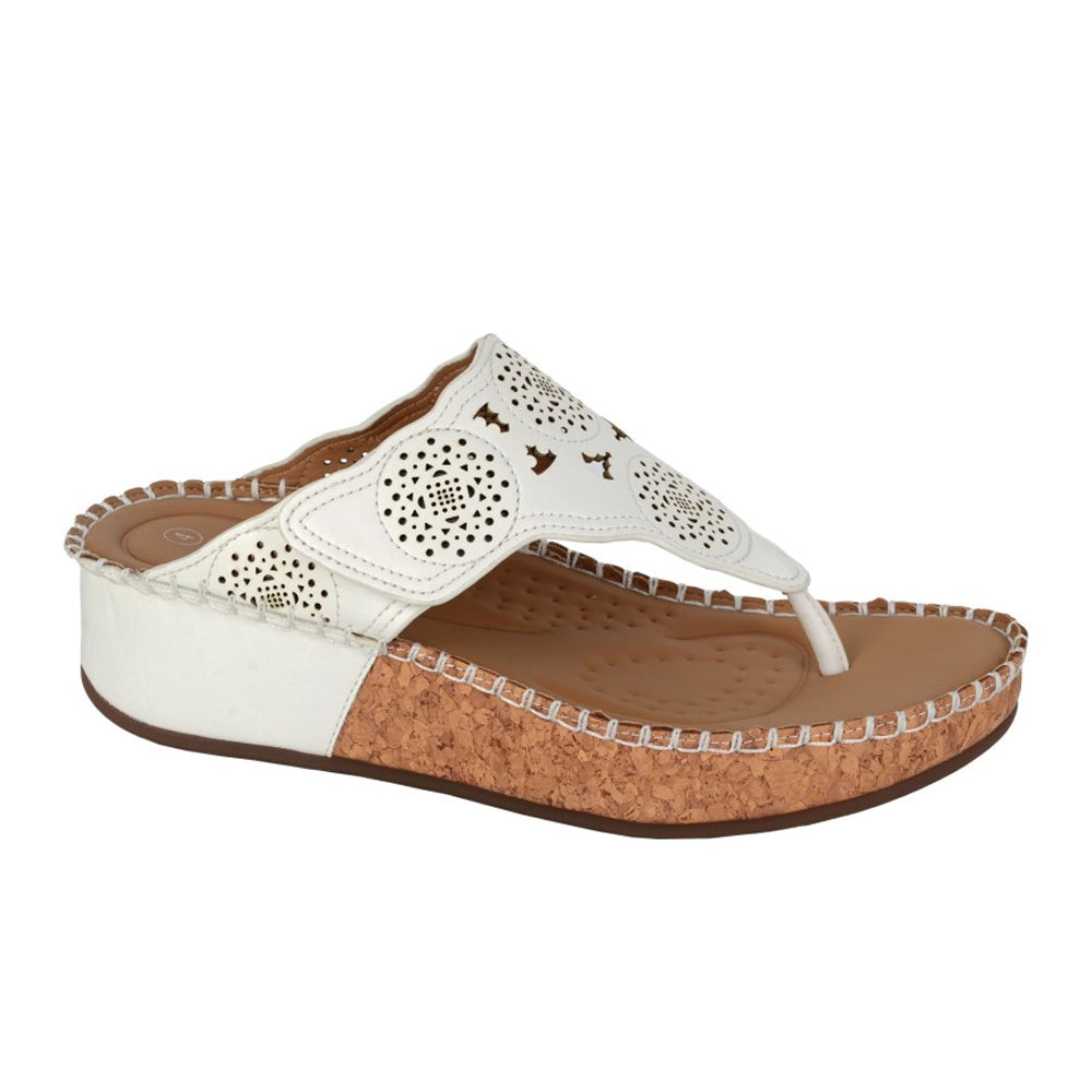 White - Front - Cipriata Womens-Ladies Corina PU Sandals
