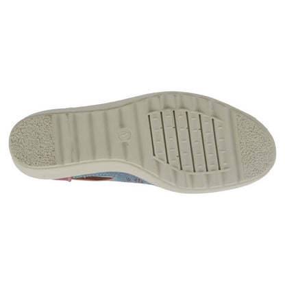 Blue - Back - Boulevard Womens-Ladies Peep Toe Casual Shoes