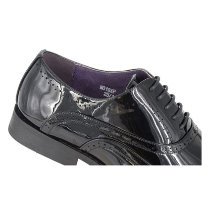 Black - Side - Goor Mens Leather Brogues