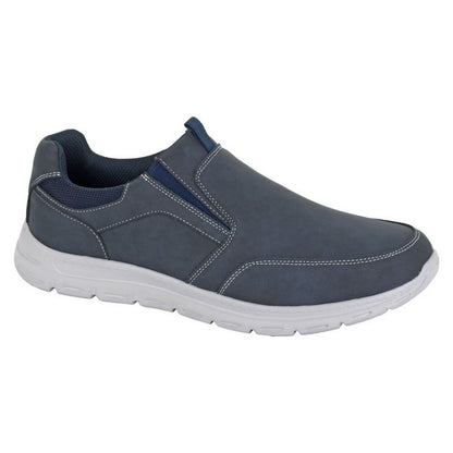 Navy Blue - Front - Scimitar Mens Casual Shoes