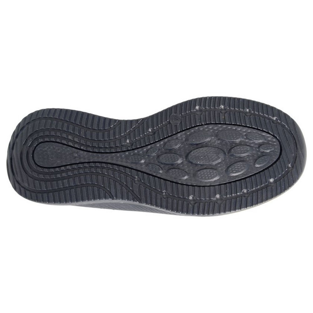Navy - Back - Boulevard Womens-Ladies Elasticated Trainers