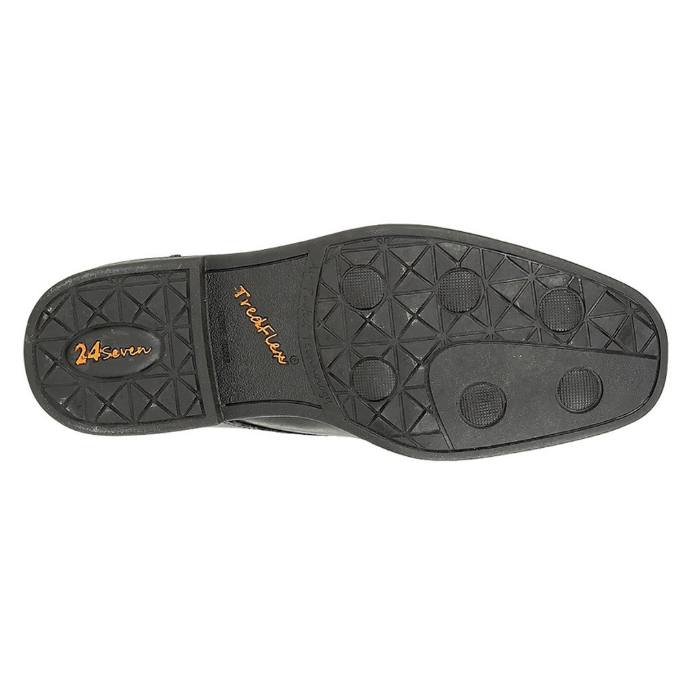 Black - Back - Tredflex Mens Leather Oxfords