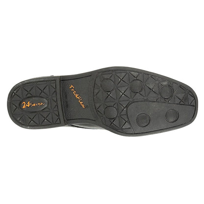 Black - Back - Tredflex Mens Leather Oxfords