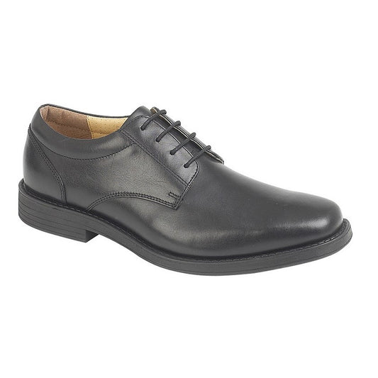 Black - Front - Tredflex Mens Leather Oxfords