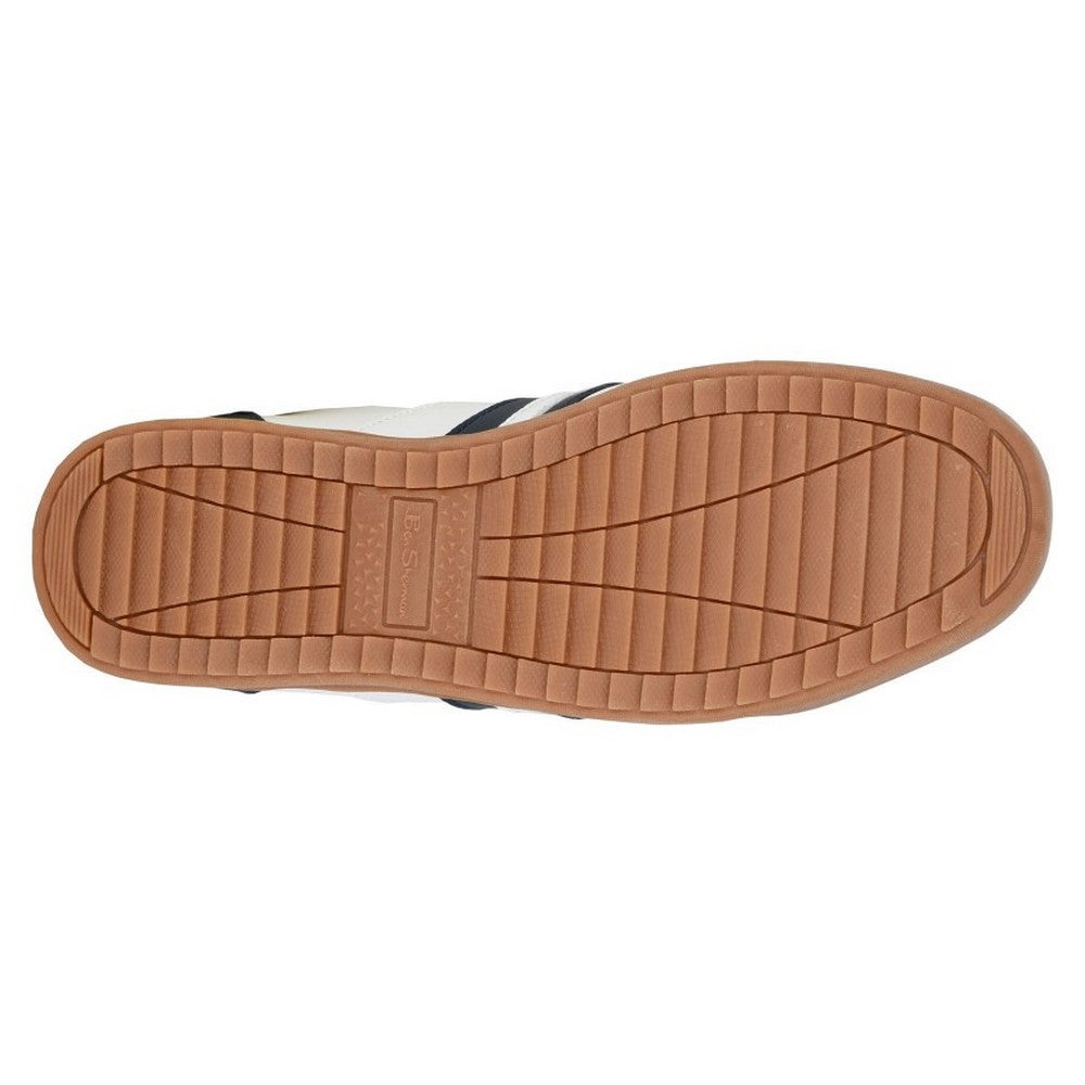 Navy-Grey - Back - Ben Sherman Mens Feedback Faux Nubuck Trainers