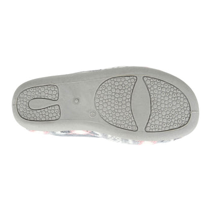 Grey - Back - Sleepers Womens-Ladies Tessa Butterflies Slippers