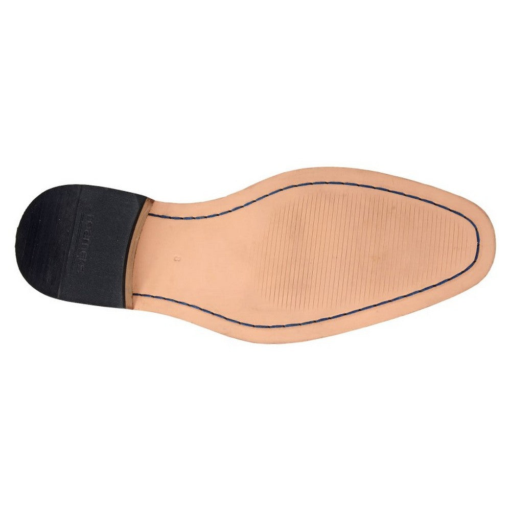 Tan - Back - Roamers Mens Glencheck Leather Brogues