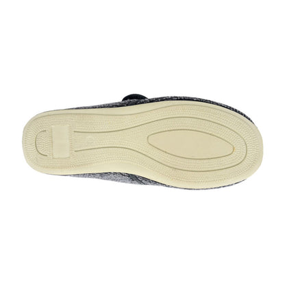 Grey - Back - Sleepers Mens William Checked Touch Fastening Slippers
