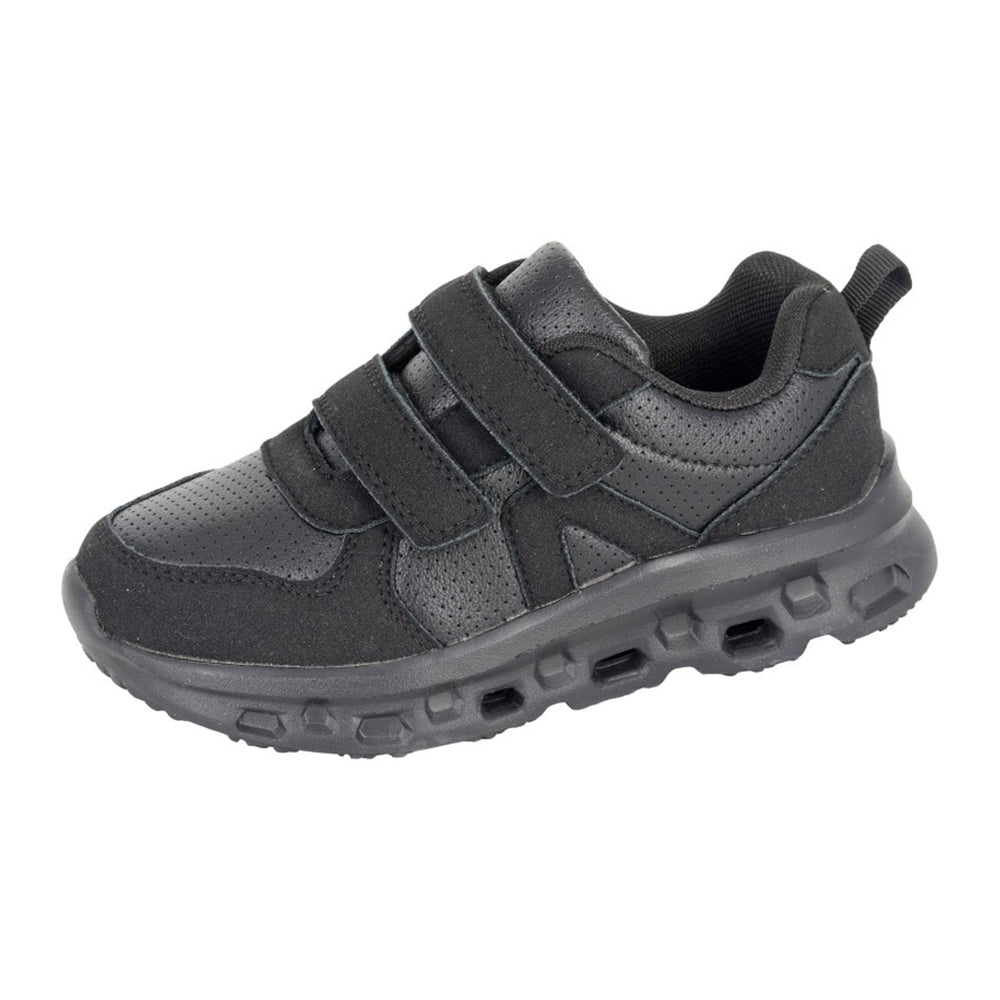 Black - Back - Dek Childrens-Kids Hurricane Touch Fastening Trainers