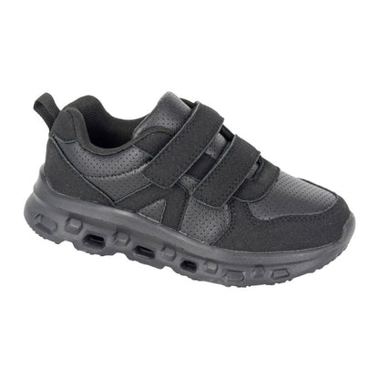 Black - Front - Dek Childrens-Kids Hurricane Touch Fastening Trainers