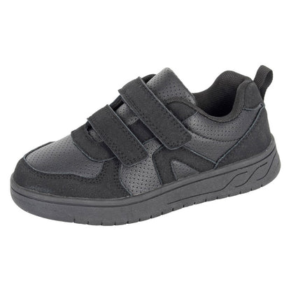 Black - Back - Dek Childrens-Kids Cyclone Touch Fastening Trainers