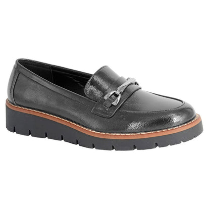 Black - Pack Shot - Cipriata Womens-Ladies Miranda Saddle Trim Court Shoes