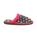 Fuchsia-Multi - Back - Sleepers Womens-Ladies Donna Mule Slippers