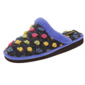 Blue-Multi - Back - Sleepers Womens-Ladies Donna Mule Slippers