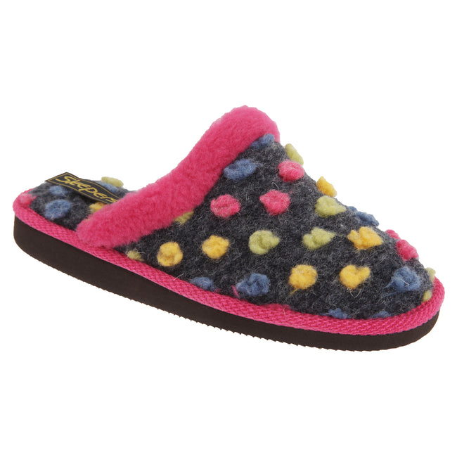 Fuchsia-Multi - Front - Sleepers Womens-Ladies Donna Mule Slippers