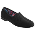 Black - Front - Sleepers Womens-Ladies Audrey III Roll Top Velour Slippers