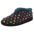 Blue-Multi - Back - Sleepers Womens-Ladies Tilly Lightweight Thermal Lined Bootee Slippers