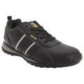 Black-Grey Action - Front - Grafters Mens Safety Toe Cap Trainer Shoes