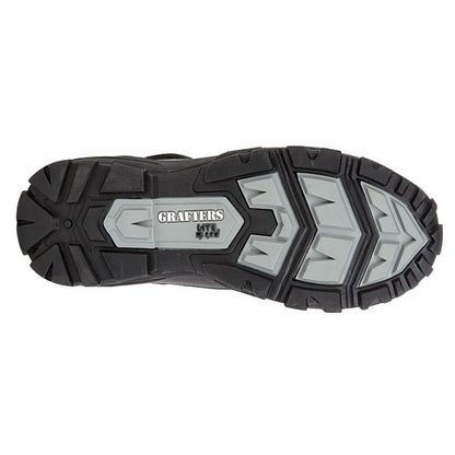 Black - Side - Grafters Mens Ambush 8 Inch Waterproof Combat Boots