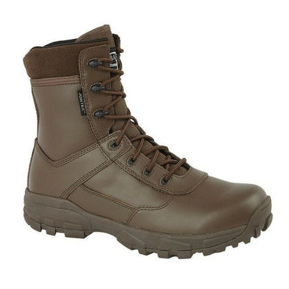 Brown - Front - Grafters Mens Ambush 8 Inch Waterproof Combat Boots
