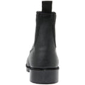Black - Back - Grafters Mens 6 Eye Grain Leather Cadet Boots