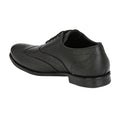 Black - Back - Roamers Mens 5 Eyelet Brogue Oxford Leather Shoes
