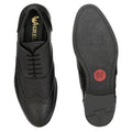 Black - Side - Roamers Mens 5 Eyelet Brogue Oxford Leather Shoes