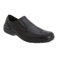 Black - Front - IMAC Mens Twin Gusset Casual Leather Shoes