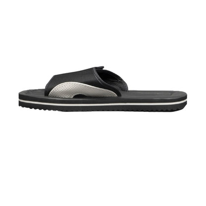 Navy Blue-Grey - Side - PDQ Mens Surfer Touch Fastening Beach Mule Pool Shoes