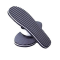 Navy Blue-Grey - Side - PDQ Mens Surfer Touch Fastening Beach Mule Pool Shoes