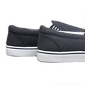 Navy Blue - Close up - Dek Boys Gusset Casual Canvas Yachting Shoes