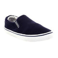 Navy Blue - Pack Shot - Dek Mens Gusset Casual Canvas Yachting Shoes