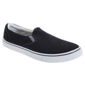 Navy Blue - Front - Dek Mens Gusset Casual Canvas Yachting Shoes