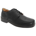 Black - Front - Roamers Mens Extra Wide Fitting Lace Tie Shoes