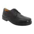 Black - Front - Roamers Mens XXX Extra Wide 4 Eye Tramline Gibson Shoes