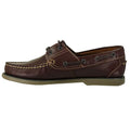 Brown Leather - Side - Dek Mens Moccasin Boat Shoes