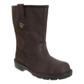Brown - Front - Grafters Mens Waterproof Safety Rigger Boots