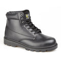 Black - Front - Grafters Mens Padded Leather Safety Boots