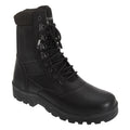 Black - Front - Grafters Mens Top Gun Thinsulate Lined Combat Boots
