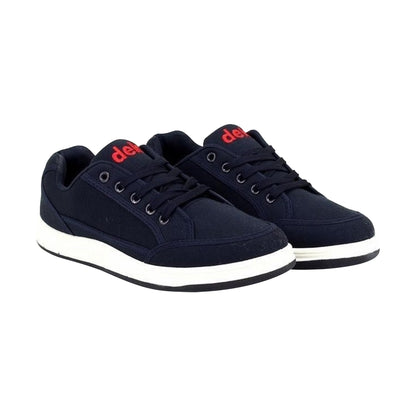 Navy Blue - Close up - Dek Mens Charlie 5 Eye Leisure Shoes