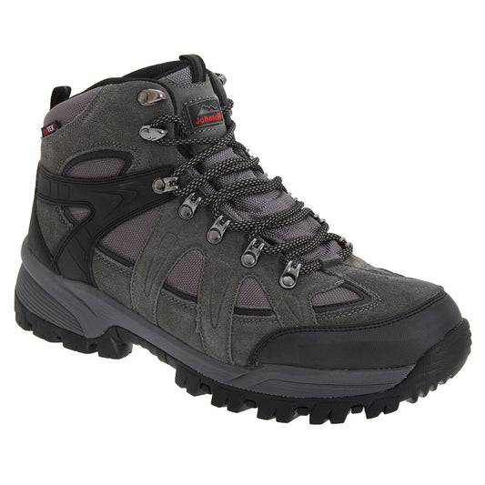 Charcoal Grey - Front - Johnscliffe Mens Andes Hiking Boots