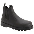 Black - Front - Grafters Mens Grinder Safety Twin Gusset Leather Dealer Boots
