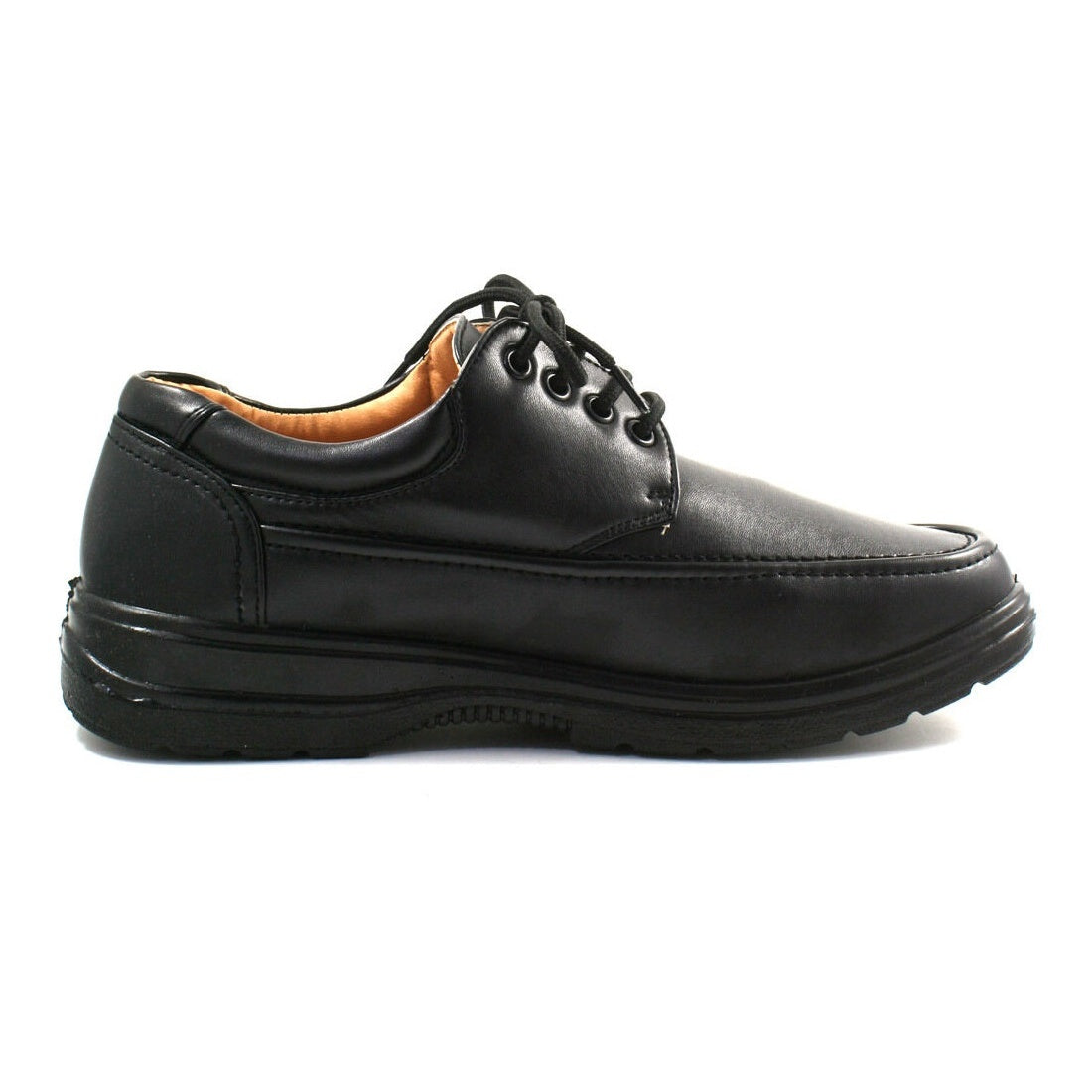 Black - Side - Smart Uns Mens Apron 4 Eye Tie Shoes