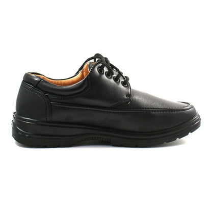 Black - Side - Smart Uns Mens Apron 4 Eye Tie Shoes