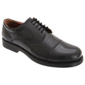 Black - Front - Scimitar Mens Capped Gibson Leather Shoes